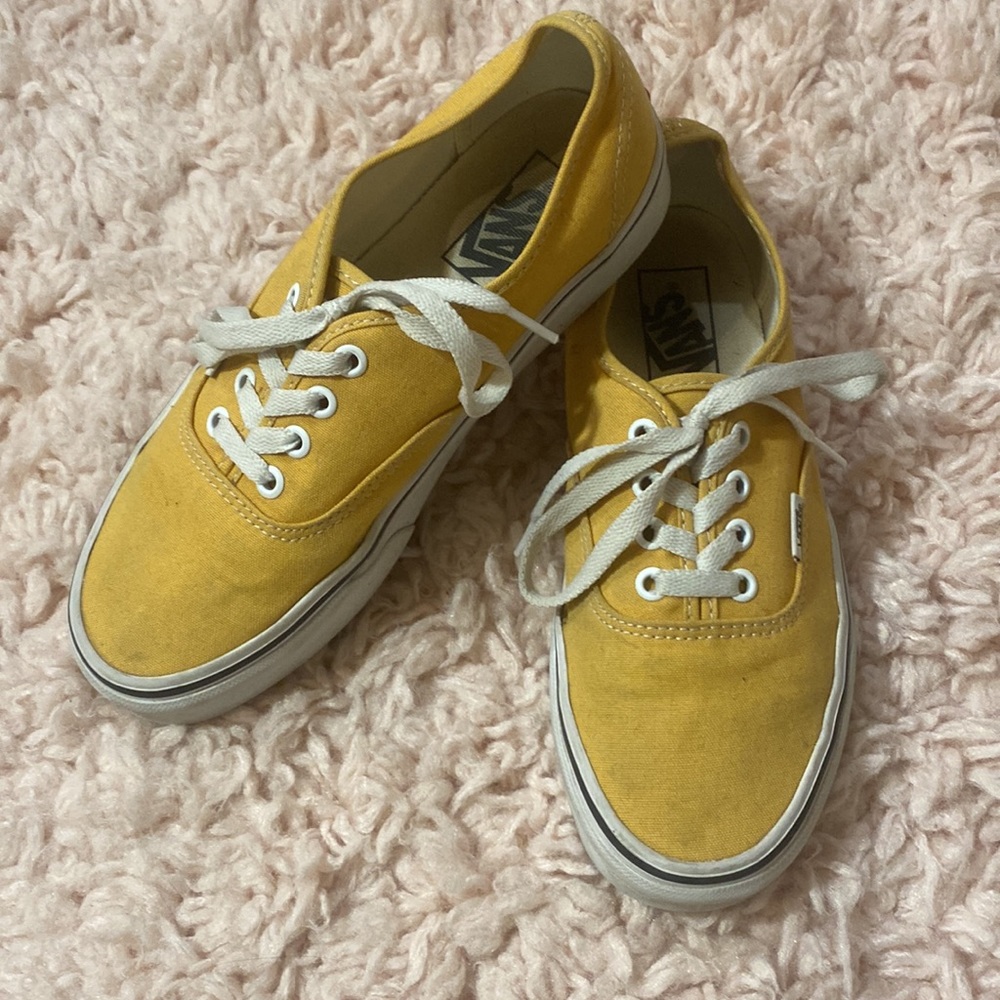 Vans Authentic Dusky Citron Mustard Yellow low top lace up shoes